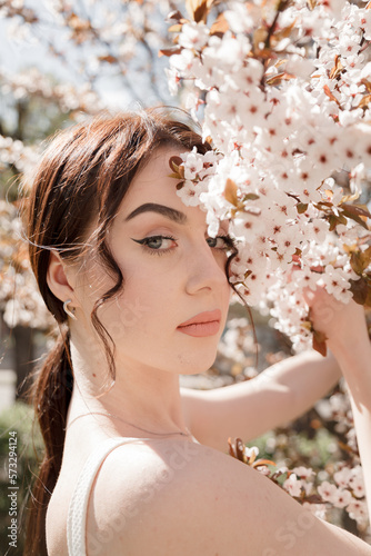 portrait of a woman inspring park photo