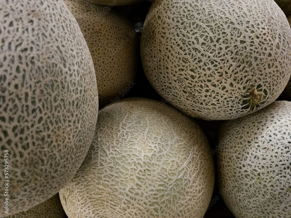 stacked dried melons stacked dried melons