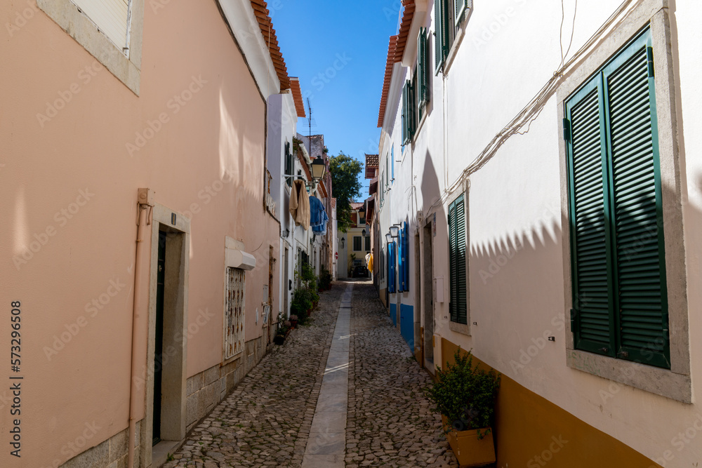 Paved street, Cascais, Lisbon area, Portugal