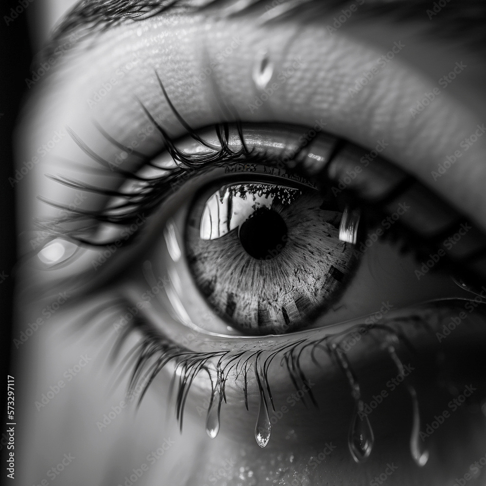 Naklejka premium close up of a female eye, created using generative AI tools