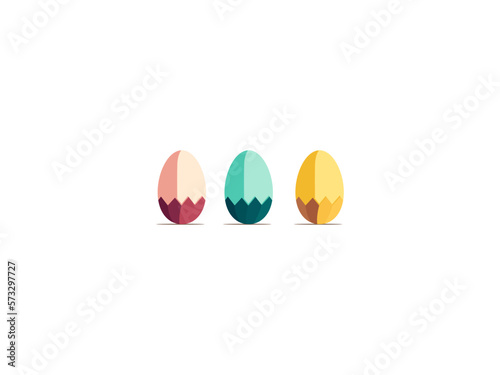 Easter eggs for easter day sweet and colorful with decoration patterns on white background. Set of colourful decorated Easter Eggs for use in Easter designs. Vector illustration.