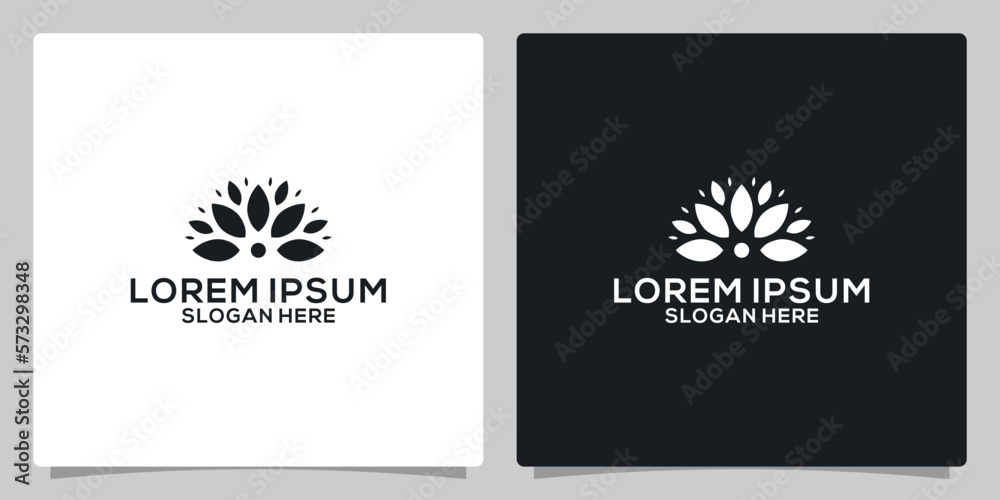 luxury lotus flower beauty spa logo design