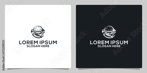 Burgers fresh and tasty design premium logo