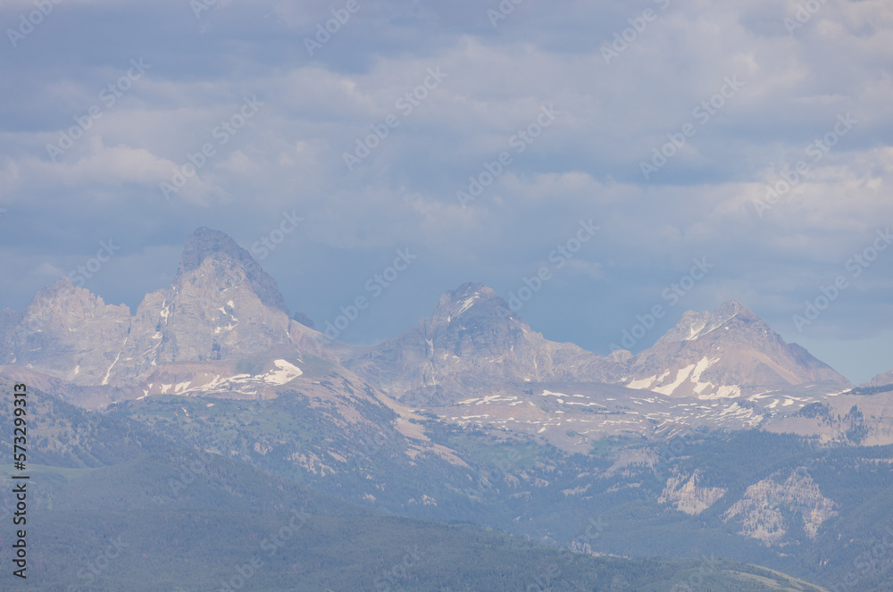Scenic Landscape of the Teton Range in Idaho
