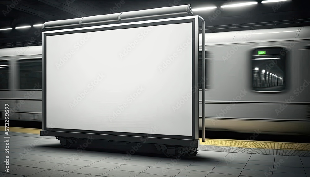 Obraz premium Blank Billboard Mockup Template Design Generated AI