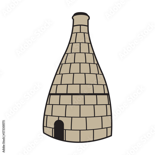 Bottle Kiln (Vector Illustration)