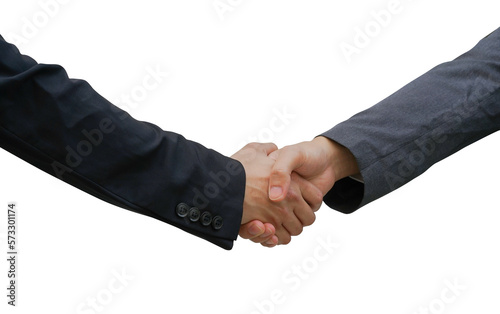 close up investor businessman handshake with partner vendor,collaboration of two ceo leader hand shake for agreement or deal financial cooperative and png design concept