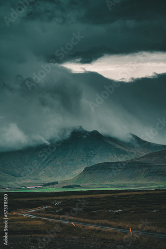 Iceland andscape nature clouds mountain