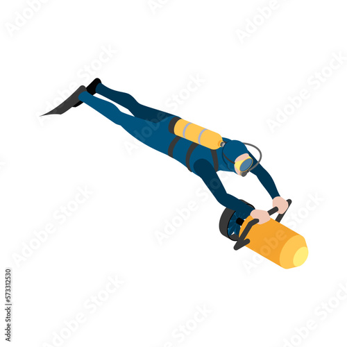 Scuba Diver Turbine Composition