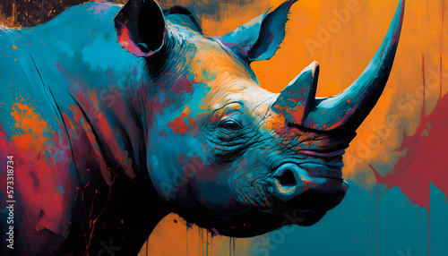 portrait of a rhino