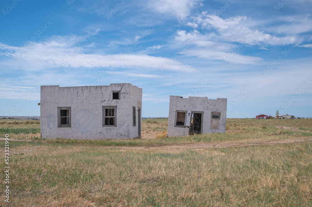 Abandoned adobe buildings on the Colorado prairie Abandoned adobe buildings on the Colorado prairie