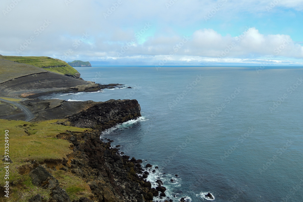 View Of The Ocean From The Volcanic Rocks Coast