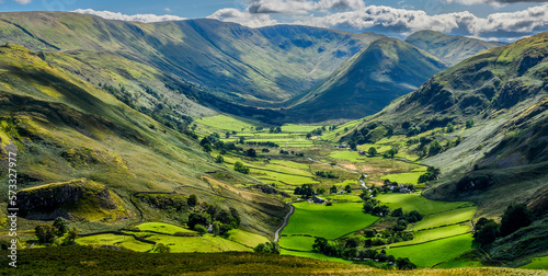 Martindale Valley in dappled sunlight photo