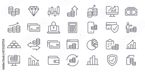 Finance management icons 