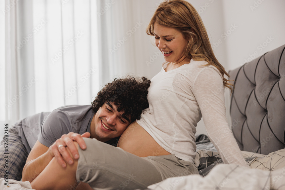 Darling, Let Me Hear The Heartbeat Of Our Baby In Stomach! Darling, Let Me Hear The Heartbeat Of Our Baby In Stomach!