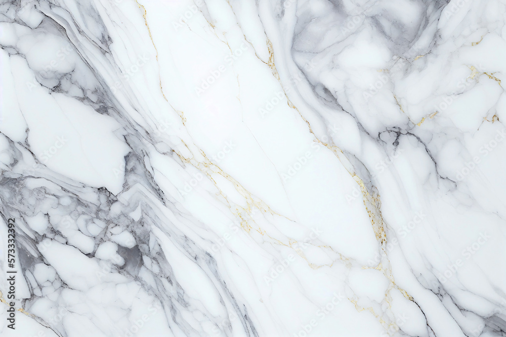 Abstract white, grey, and white marble stone texture background. Luxury ceramic stone 3d rendering with gold glitter effect. Generated AI art
