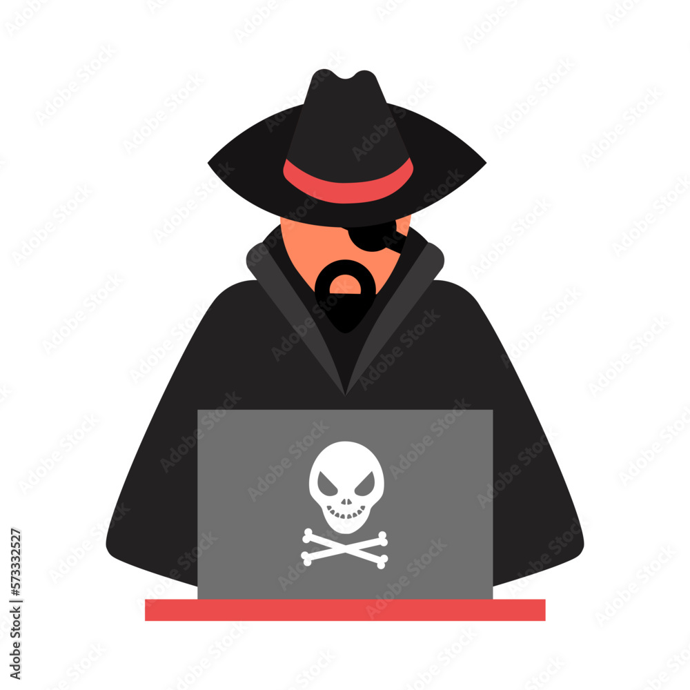 Hacker Web Pirate Composition