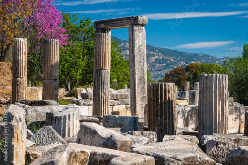 View to the ruins of the ancient Lagina photo