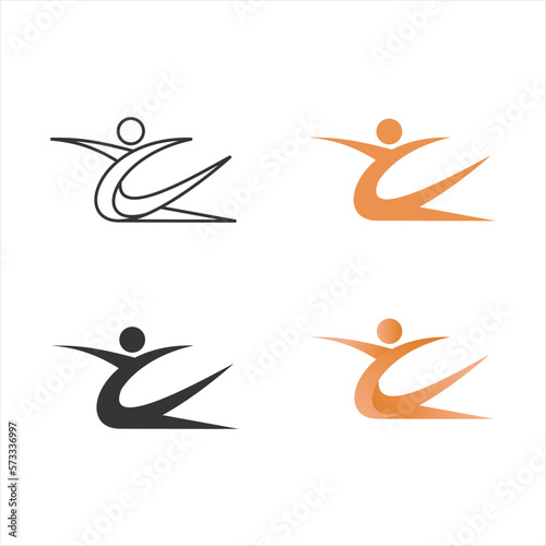 pilates line art color illustrations vector