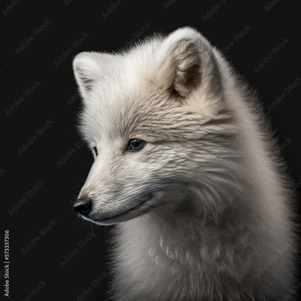 Generative AI. Arctic fox (Vulpes lagopus), also known as the white fox, polar fox, or snow fox.