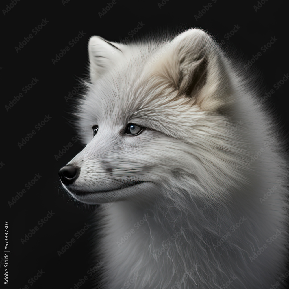 Generative AI. Arctic fox (Vulpes lagopus), also known as the white fox, polar fox, or snow fox. Generative AI. Arctic fox (Vulpes lagopus), also known as the white fox, polar fox, or snow fox.