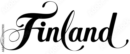 Finland - custom calligraphy text