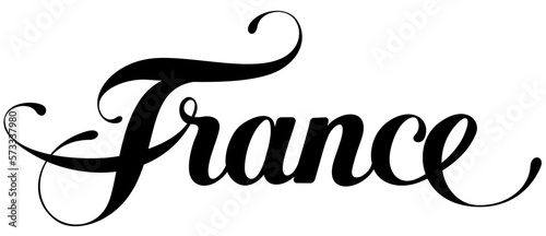 France - custom calligraphy text