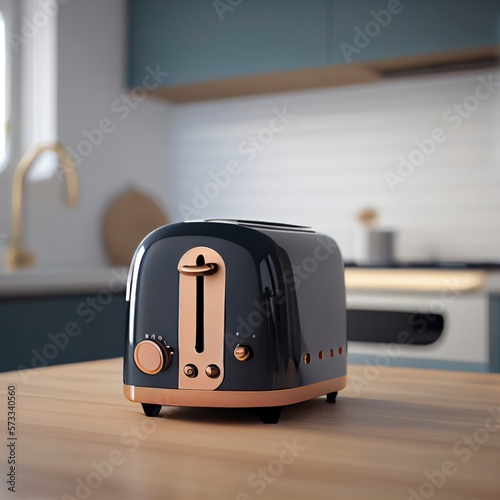 vintage toaster isolated on white, product display technology futuristic appliances, generative ai household items, domestic tools, time-saving devices ,daily use items at home