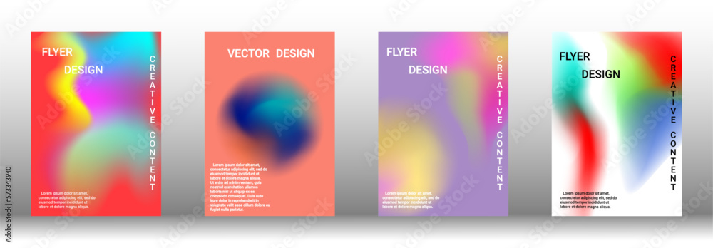 Artistic covers design. Creative fluid colors backgrounds. Set of abstract covers