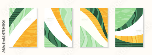 Abstract agriculture field or farm card background. Vineyard valley pattern, spring countryside landscape, ecology poster template. Summer nature backdrop, organic design set, eco green flyer layout