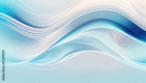 Pastel Blue Abstract background with wavy waves. Generative AI.