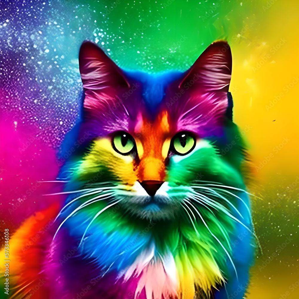 Colour splash cat