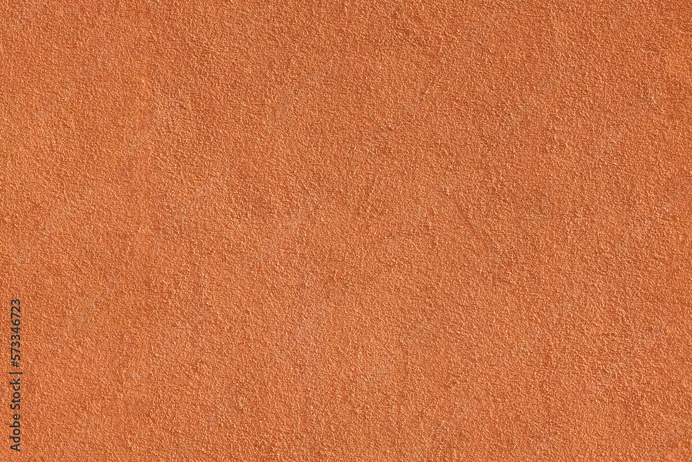 Fototapeta premium Orange plastered wall. Texture, background, free space for text. High resolution