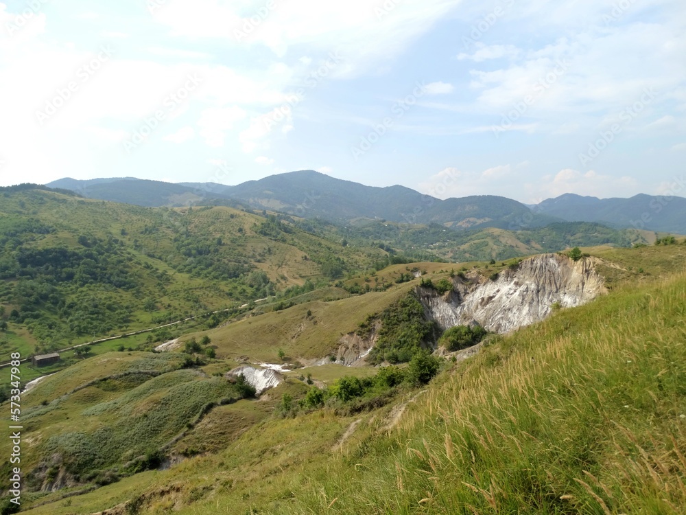 góry solne, Kanion Meledic, Rumunia, krajobraz,  Karpaty, atrakcja geologiczna,