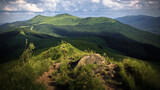Połonina Wetlińska, polskie góry Bieszczady, Karpaty