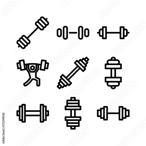 barbell icon or logo isolated sign symbol vector illustration - high quality black style vector icons
