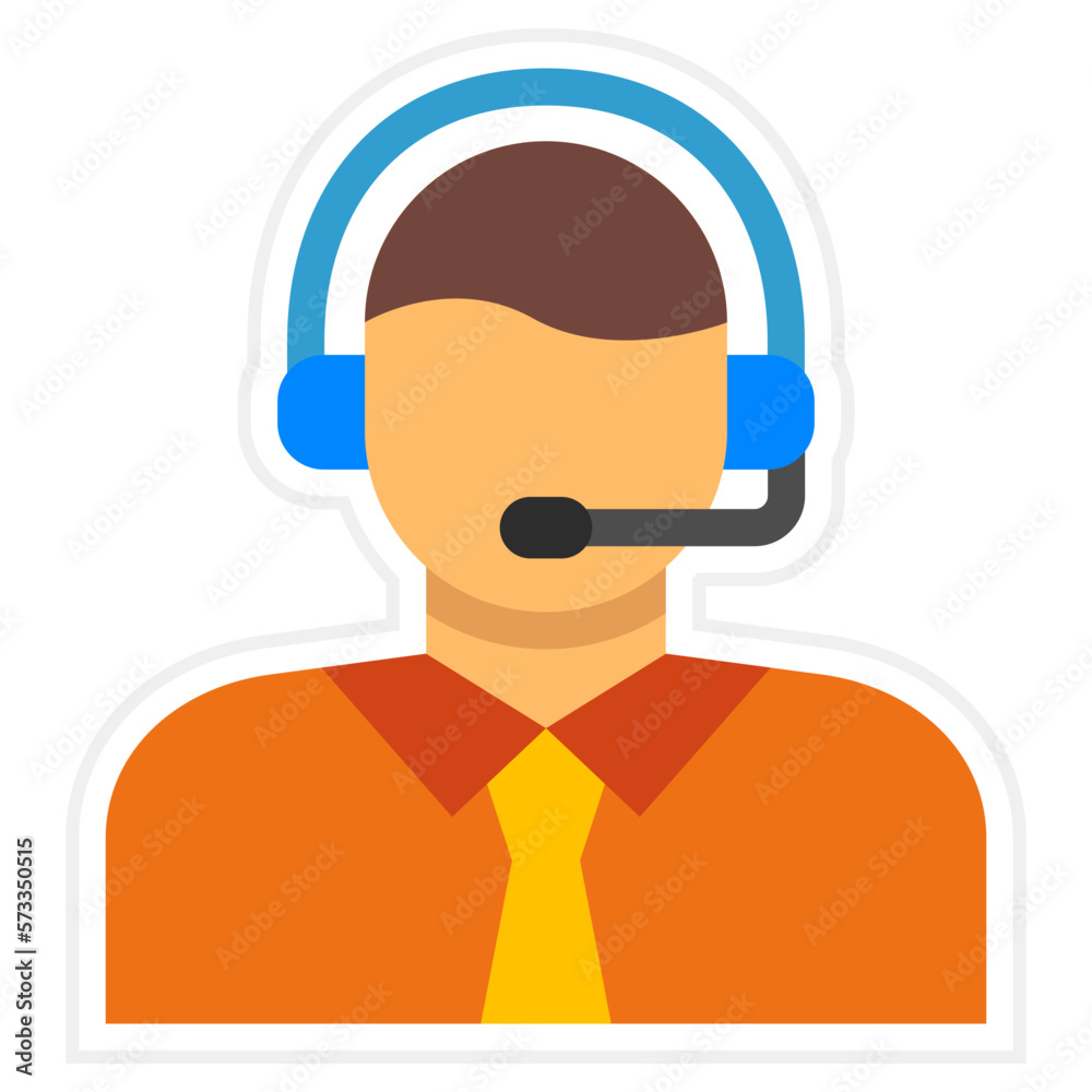 Customer Service Agent Sticker Icon