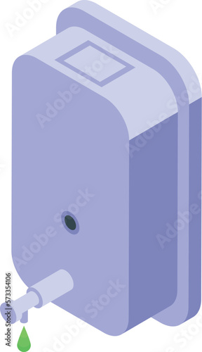 Wc soap dispenser icon isometric vector. Room sink. Public restroom