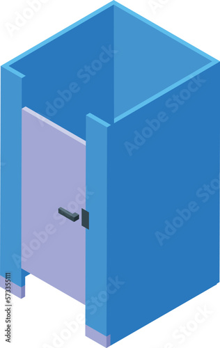 Public toilet icon isometric vector. Wc restroom. Room door