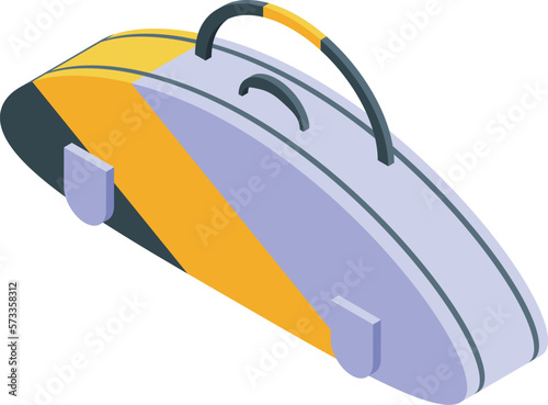 Kitesurfing bag icon isometric vector. Wind surf. Active speed