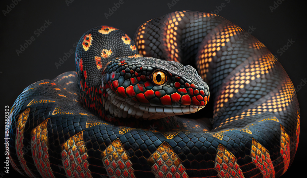 Fototapeta premium Schlangenkopf, ki generated