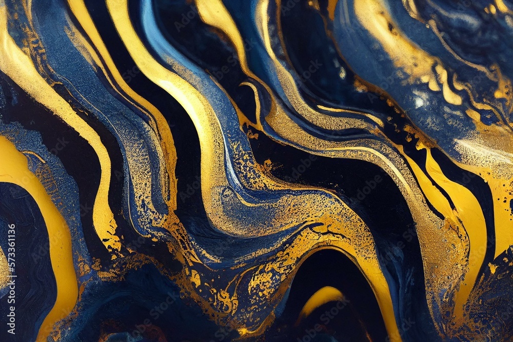 Luxury abstract fluid art painting in alcohol ink technique, mixture of ...