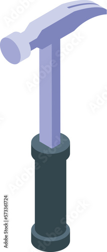 Hammer tool icon isometric vector. Steel crime. Breaking jimmy