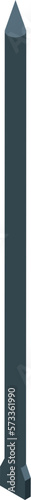 Steel tool icon isometric vector. Crowbar work. Pry hand