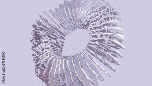 3D rendering of creative shapes conceptual background. Abstract glass animated wallpaper.