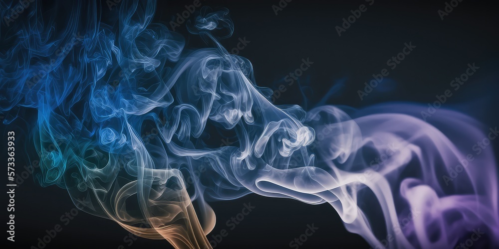 Fototapeta premium White Smoke with Black Background