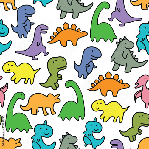 seamless pattern with animals. vector illustration. bright and colorful seamless pattern with dinosaurs. children s background or wallpaper. dinosaur. Dragon. animals.  cute monsters. kid