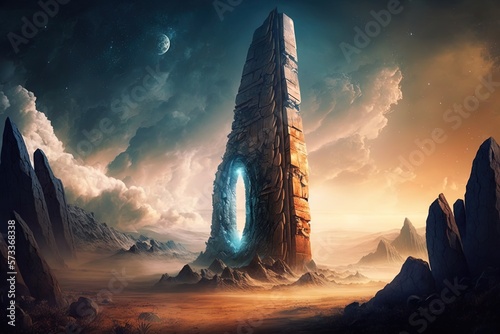 Towering Monolith of Mystical Majesty Generative AI
