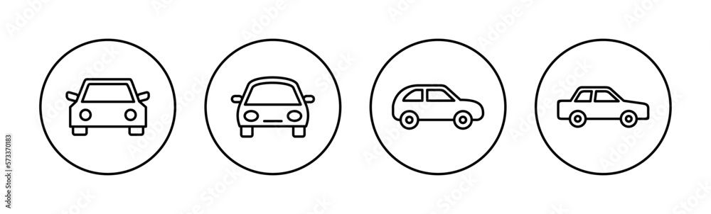 Car icon vector for web and mobile app. car sign and symbol. small sedan