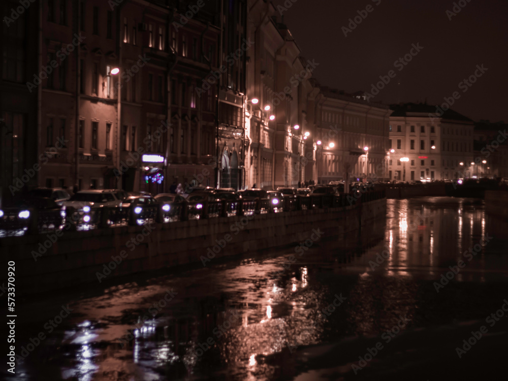 night view in Saint-Petersburg